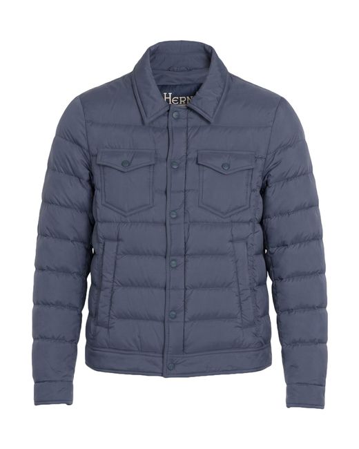 Herno Blue Puffer Polyamide, Polyurethane for men