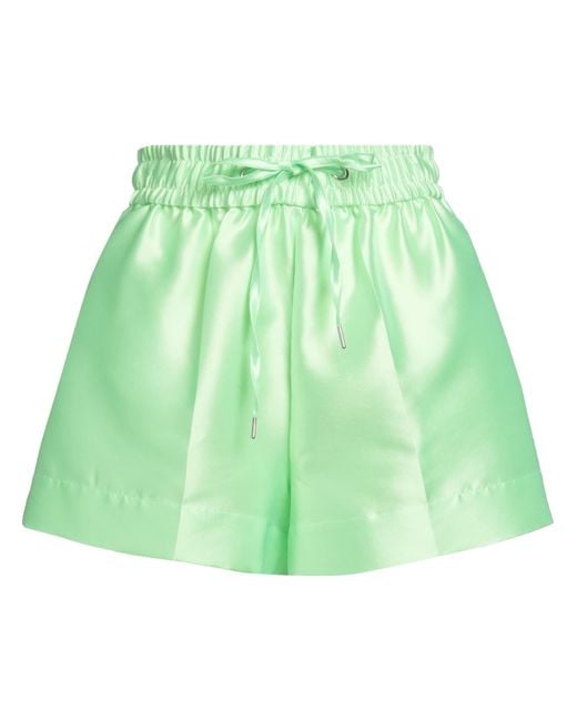 Sandro Green Shorts & Bermuda Shorts Polyester, Silk