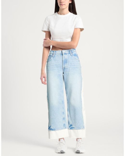 Mother Blue Snacks Jeans Recycled Cotton, Lyocell, Cotton