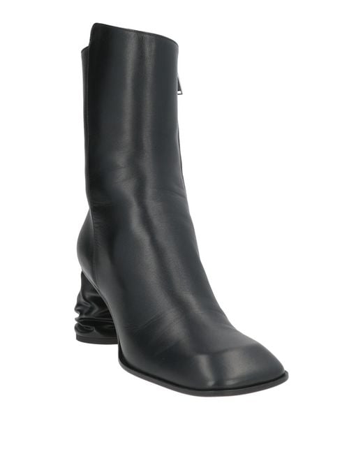 McQueen Black Ankle Boots Leather