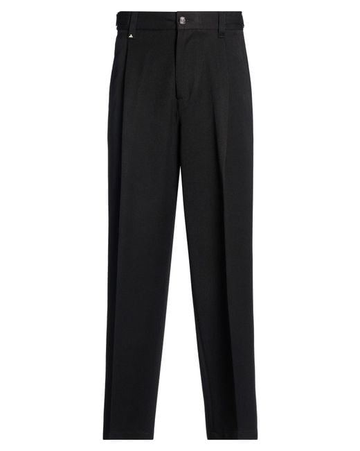 Berna Black Pants Polyester, Viscose, Elastane for men