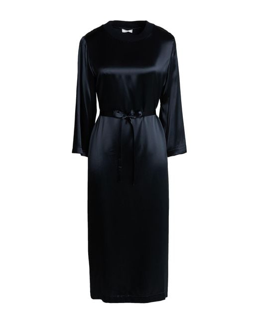 Peserico Black Midi Dress Viscose