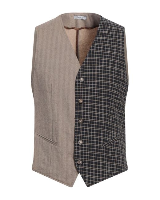 OVER/D Gray Tailored Vest Polyester, Wool, Viscose for men