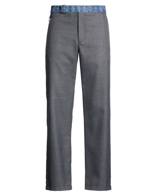 DIESEL Gray Pants Polyester, Virgin Wool, Cotton for men