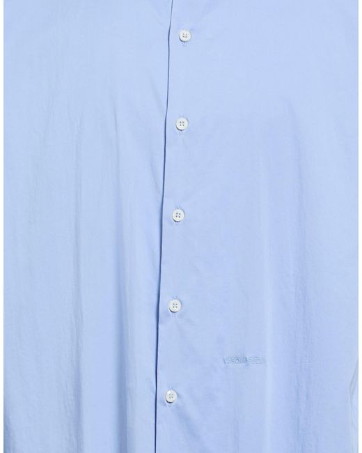 DSquared² Blue Light Shirt Cotton, Elastane for men