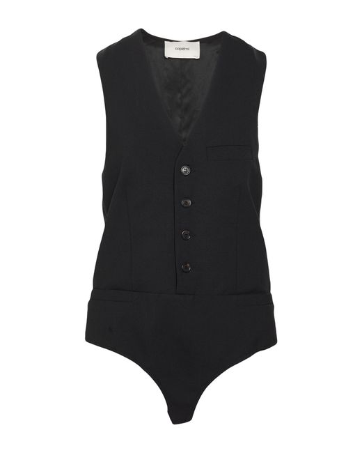 Coperni Black Bodysuit Polyester, Wool, Elastane