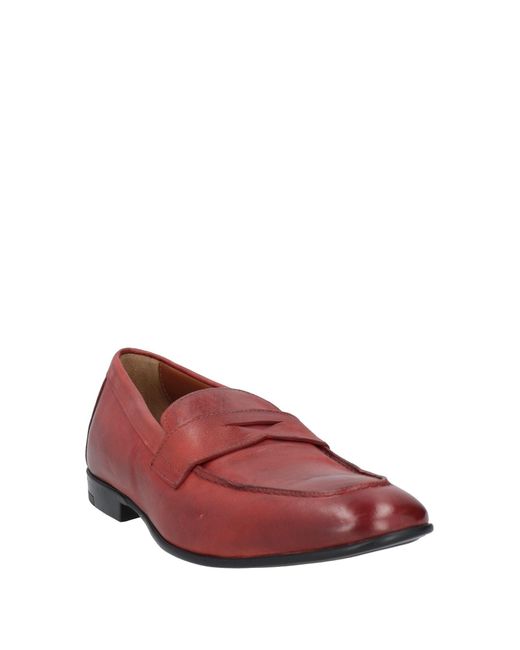 Doucal's Red Rust Loafers Leather for men