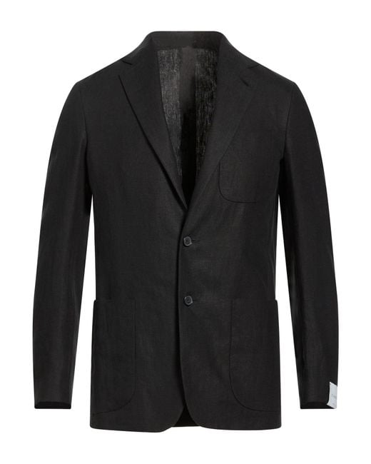 Caruso Black Blazer Linen for men