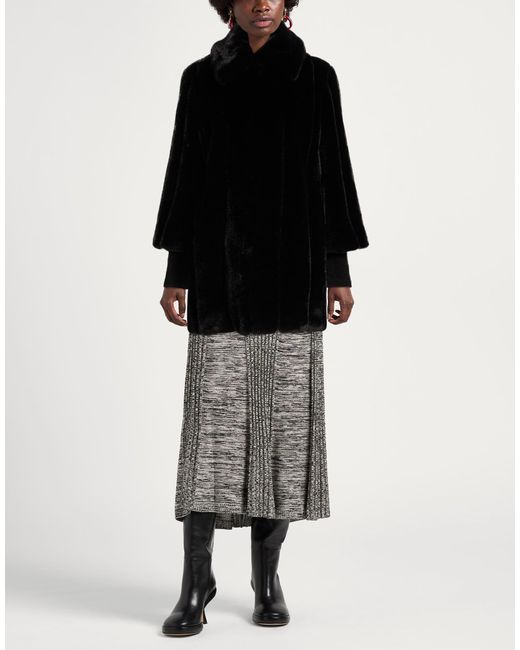 Patrizia Pepe Black Shearling & Teddy