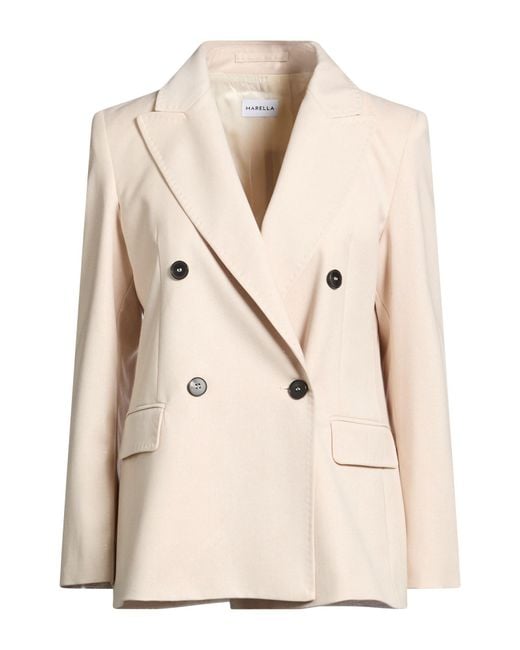 Marella Natural Blush Blazer Polyester, Viscose, Elastane