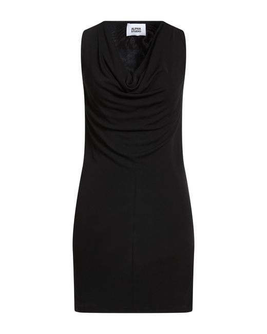 Alpha Studio Black Mini Dress