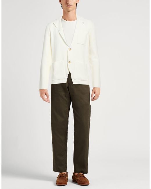 Manuel Ritz White Blazer Cotton, Polyamide for men