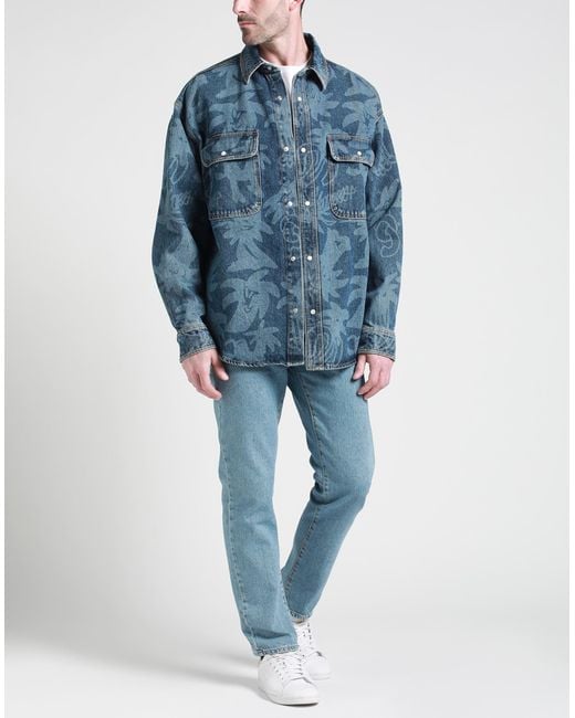 Palm Angels Blue Denim Outerwear for men