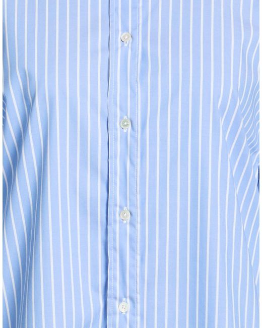 Moorer Blue Shirt Cotton, Elastane