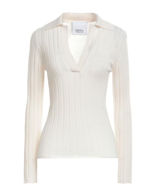 Erika Cavallini Semi Couture White Pullover
