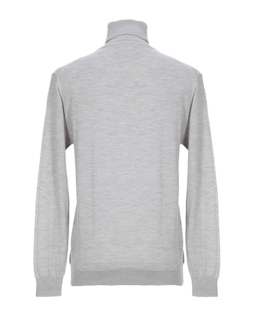 Daniele Fiesoli Gray Light Turtleneck Merino Wool for men