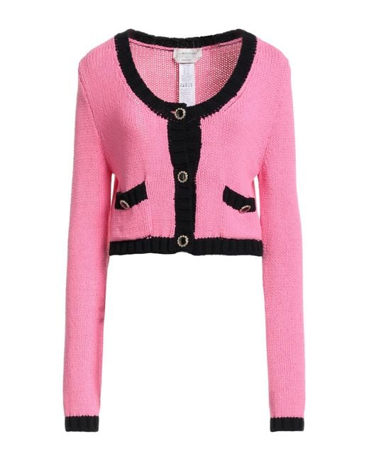 Anna Molinari Pink Fuchsia Cardigan Cotton, Polyamide