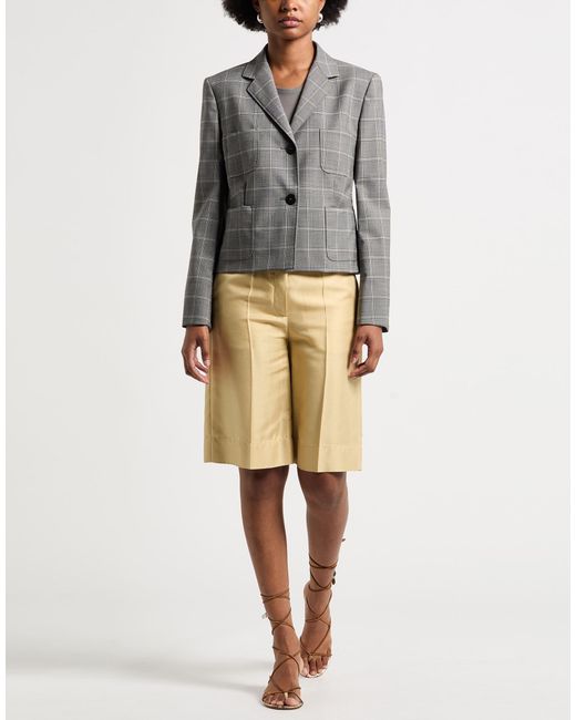 Max Mara Gray Blazer Virgin Wool, Polyester, Elastane