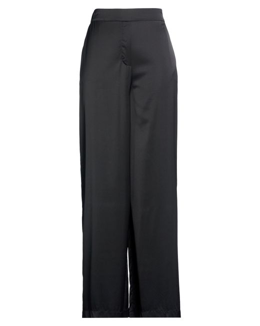Gran Sasso Black Pants Viscose, Silk, Elastane