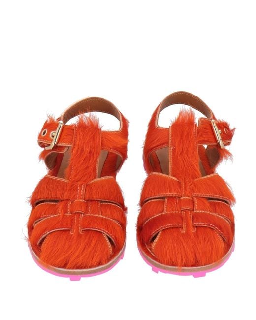 Marni Red Sandals Leather