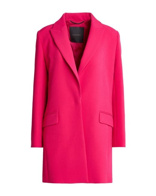 Elena Miro Pink Fuchsia Coat Polyester, Elastane