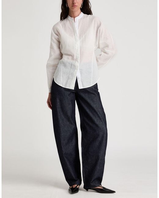 Alaïa White Shirt Cotton, Linen