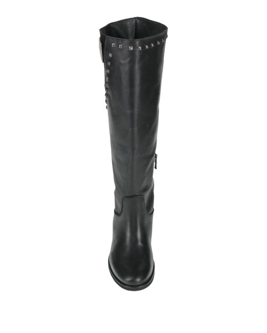 Divine Follie Black Boot Leather