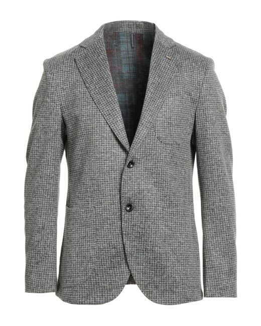 Harmont & Blaine Gray Blazer Acrylic, Polyester, Virgin Wool for men
