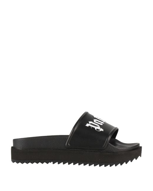 Palm Angels Black Sandals Textile Fibers