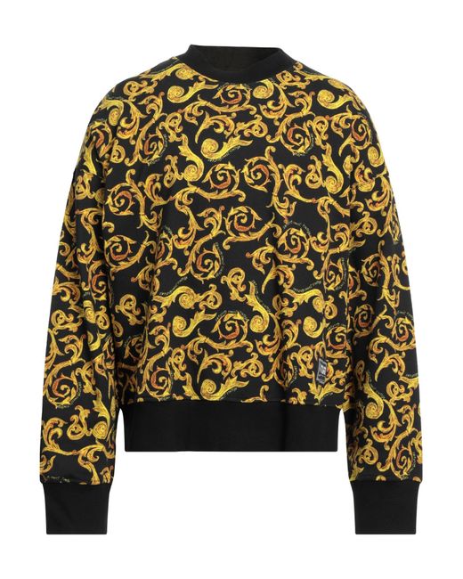 Versace Jeans Couture Yellow Sweatshirt Cotton, Elastane for men
