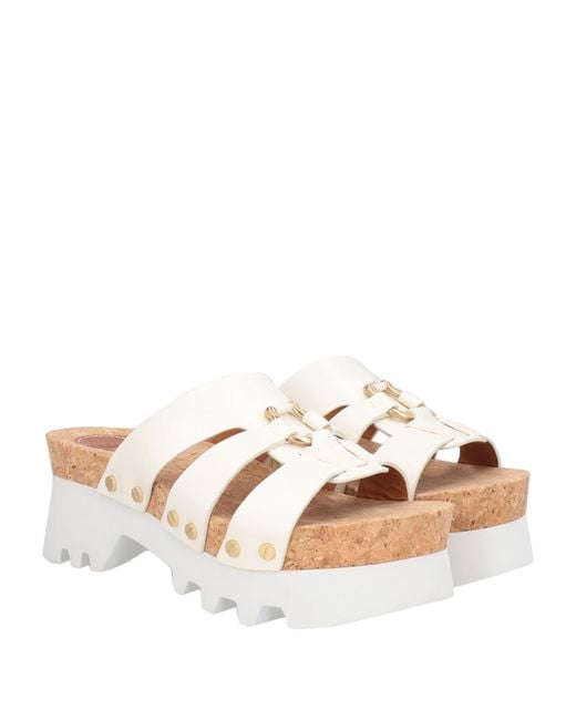 Chloé White Mules & Clogs