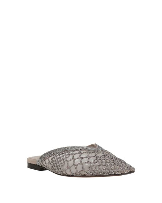 Brunello Cucinelli White Mules & Clogs