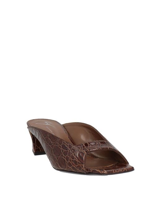 Giuseppe Zanotti Brown Sandals Leather