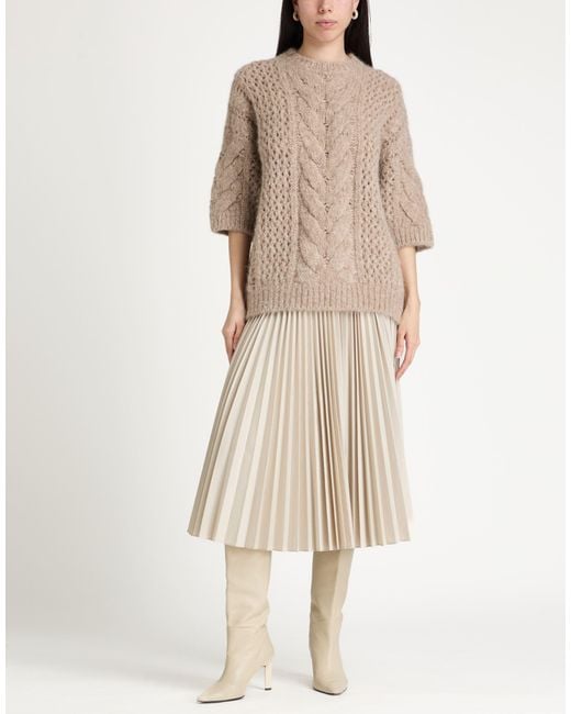 Brunello Cucinelli Natural Sweater Alpaca Wool, Polyamide, Wool, Brass