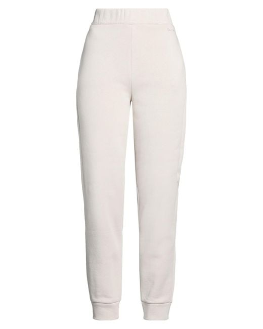 Calvin Klein White Pants Cotton, Polyester