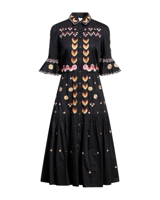 Temperley London Black Midi Dress