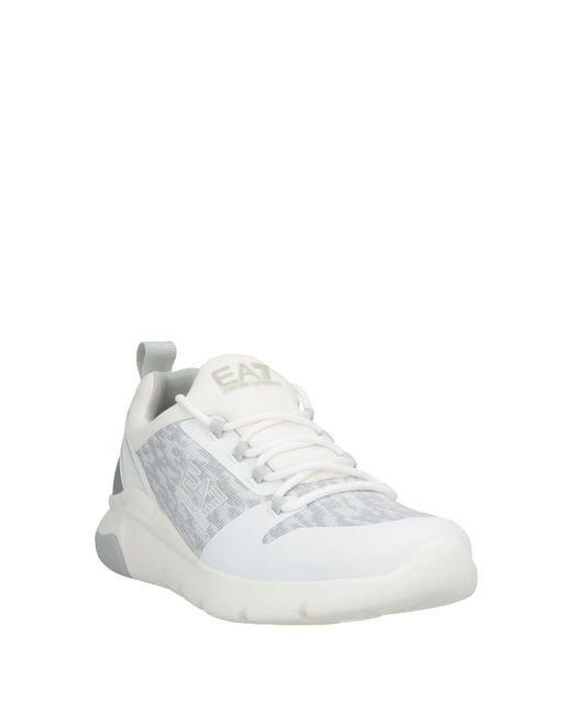 EA7 White Light Sneakers Textile Fibers