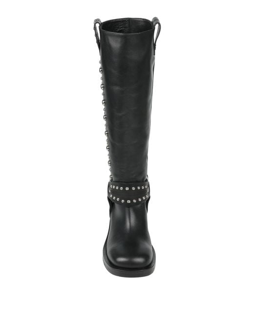 Strategia Black Boot Leather