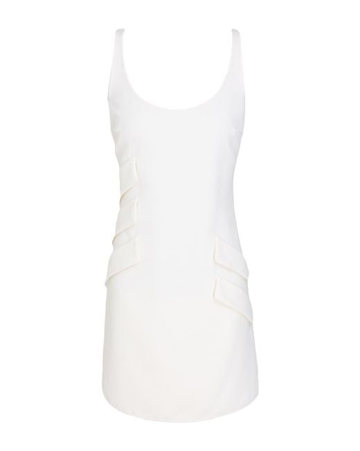 Versace White Mini Dress Polyester, Virgin Wool, Elastane, Polyamide