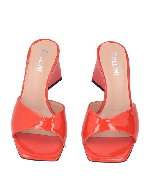 Pollini Red Sandals