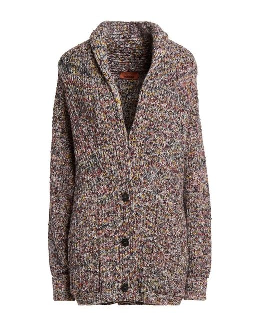 Missoni Brown Cardigan Wool, Cotton, Polyamide