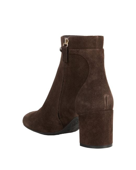 Ferragamo Brown Dark Ankle Boots Leather