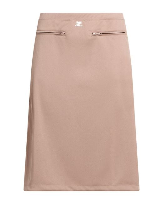 Courreges Natural Mini Skirt Polyester