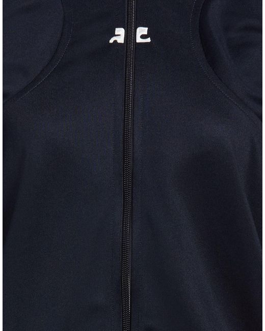 Courreges Blue Sweatshirt Polyester, Elastane