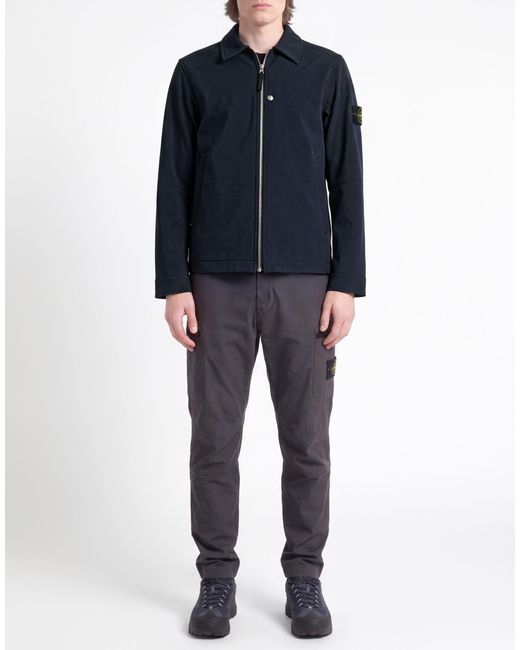 Stone Island Blue Jacket Polyester, Elastane for men