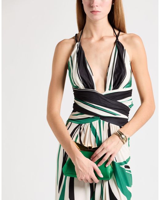 Ba&sh Green Maxi Dress Polyester, Elastane