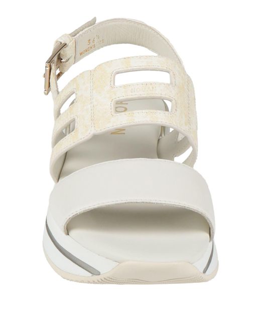 Hogan White Sandals