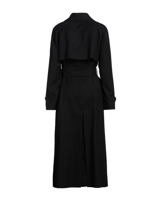 Lardini Black Coat Wool, Cotton