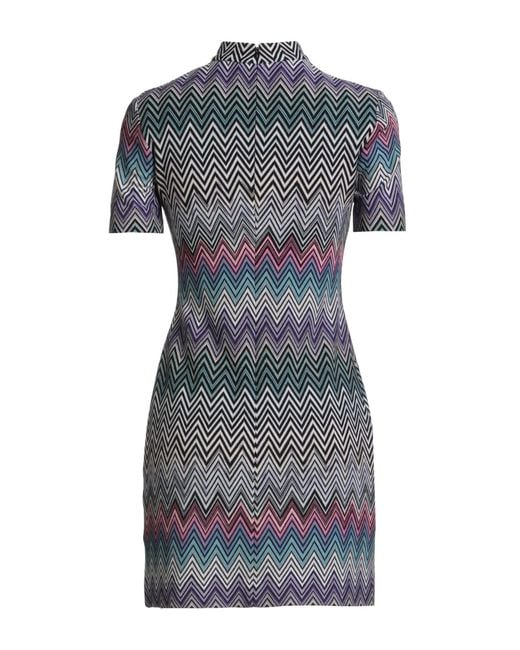 Missoni Blue Lilac Mini Dress Wool