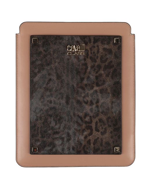 Roberto Cavalli Black Covers & Cases Leather